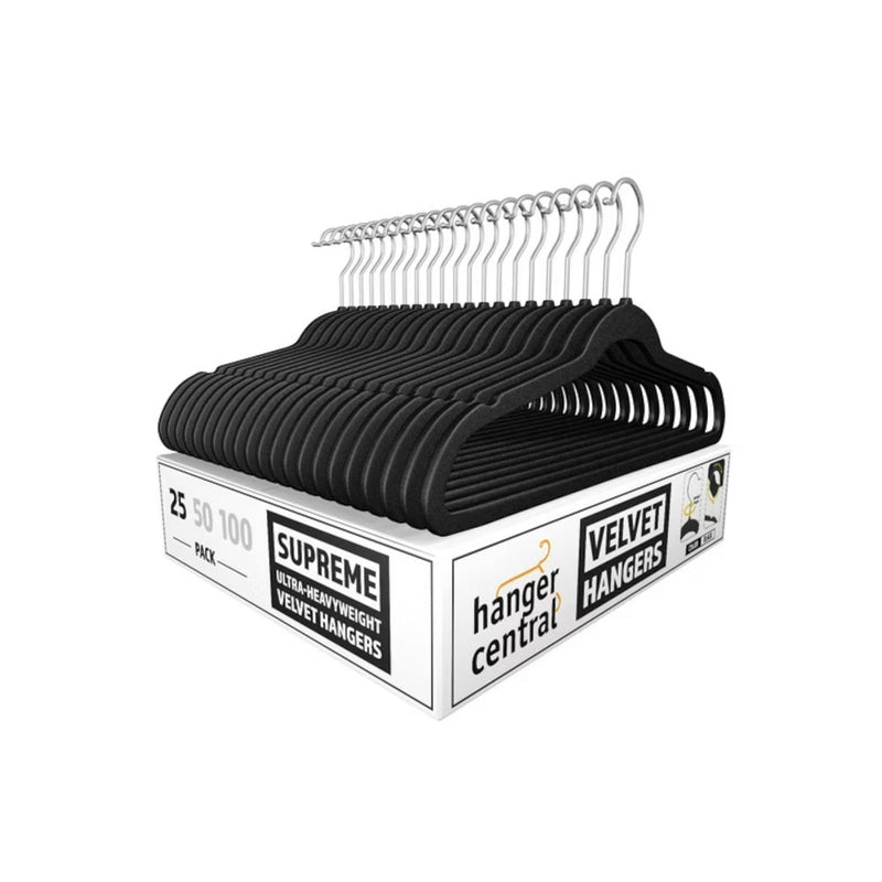 Black velvet hangers