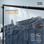 Clear Skirt & Pant Hangers with Adjustable Clips 14"