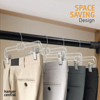 Clear Skirt & Pant Hangers with Adjustable Clips 14"