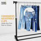 Clear Skirt & Pant Hangers with Adjustable Clips 14"