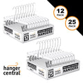 Clear Skirt & Pant Hangers with Adjustable Clips 14"