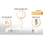 Clear Skirt & Pant Hangers with Adjustable Clips 14"