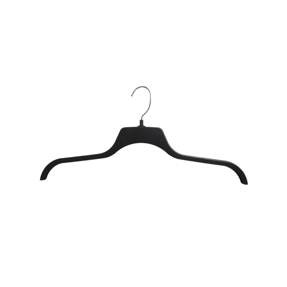 Non-Slip Sweater Hangers with Swivel Hooks Black 17" (10 Pack)