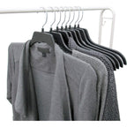 Non-Slip Sweater Hangers with Swivel Hooks Black 17" (10 Pack)