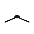 Long Plastic Hangers with Swivel Hooks Black 15" (Pack of 25)