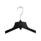 Long Plastic Hangers with Swivel Hooks Black 15" (Pack of 25)
