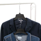 Long Plastic Hangers with Swivel Hooks Black 15" (Pack of 25)