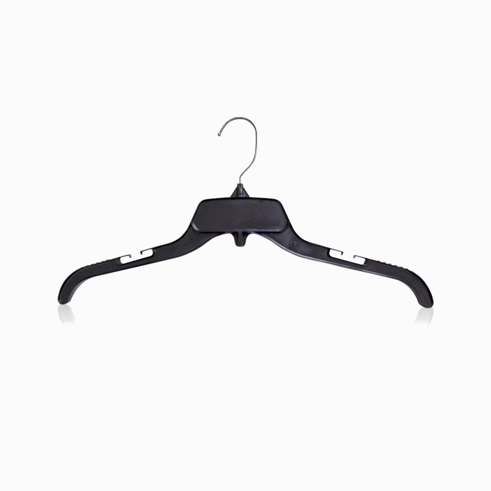 Plastic Hangers with Swivel Hooks Black 15" / 17"