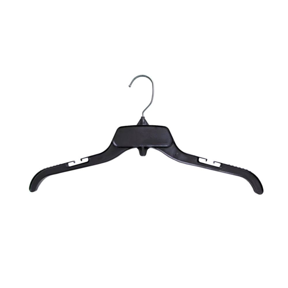 Plastic Shirt Hangers with Swivel Hooks Black 19" (Pack of 10)