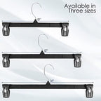 Pant & Skirt Hangers with Extra Long Pinch Clips 12"