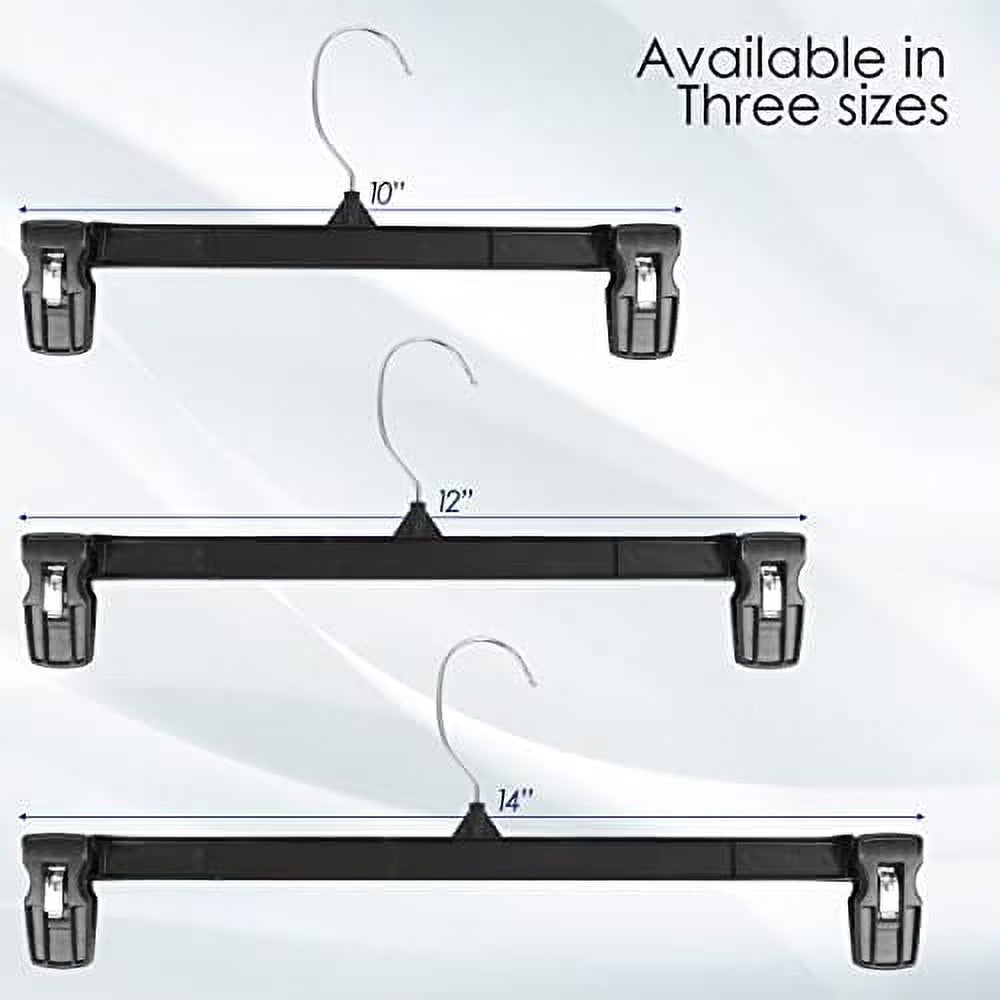 Pant & Skirt Hangers with Extra Long Pinch Clips 12"