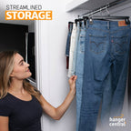 Pant & Skirt Hangers with Extra Long Pinch Clips 12"