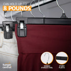 Pant & Skirt Hangers with Extra Long Pinch Clips 12"