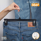 Pant & Skirt Hangers with Extra Long Pinch Clips 12"