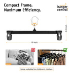 Pant & Skirt Hangers with Pinch Clips 10"