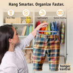 Pant & Skirt Hangers with Pinch Clips 10"