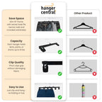 Pant & Skirt Hangers with Pinch Clips 10"