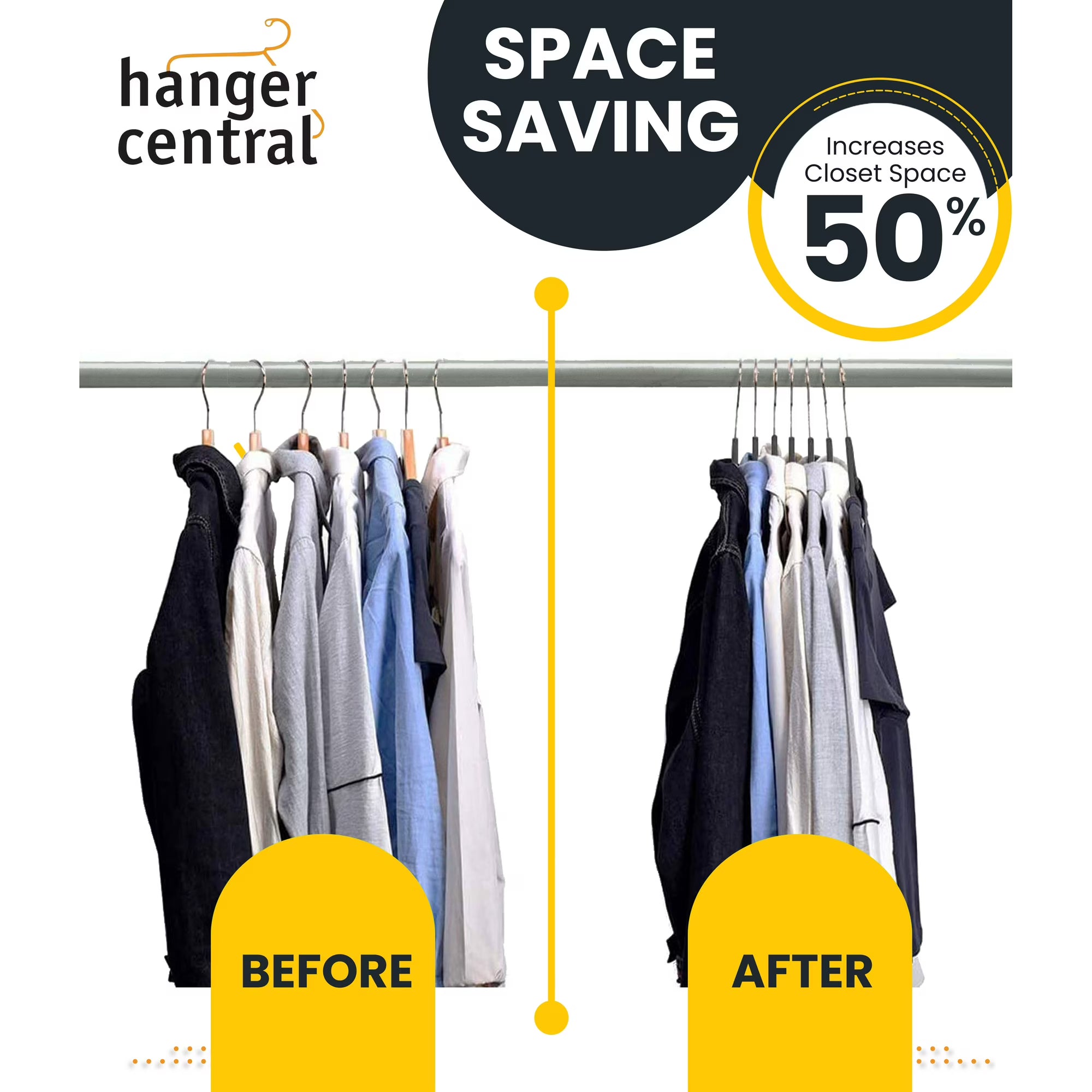 17 Inch Black Velvet Clothes Hangers with Swivel Hook
